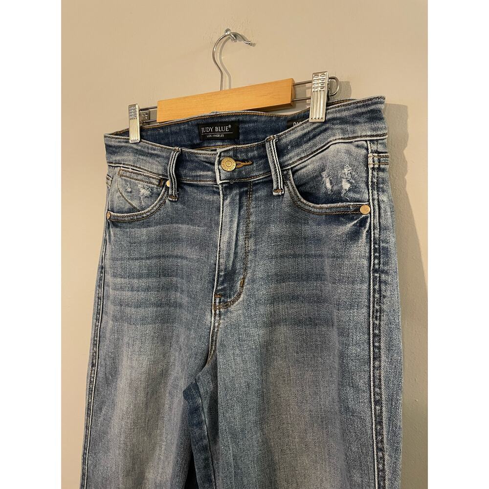 Judy Blue Highrise Dad Jean Distressed 5/27 - Picture 3 of 10